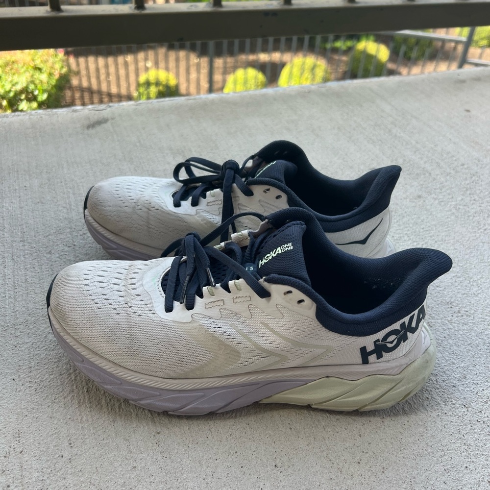 Hoka Clifton 8 white navy purple women 7.5